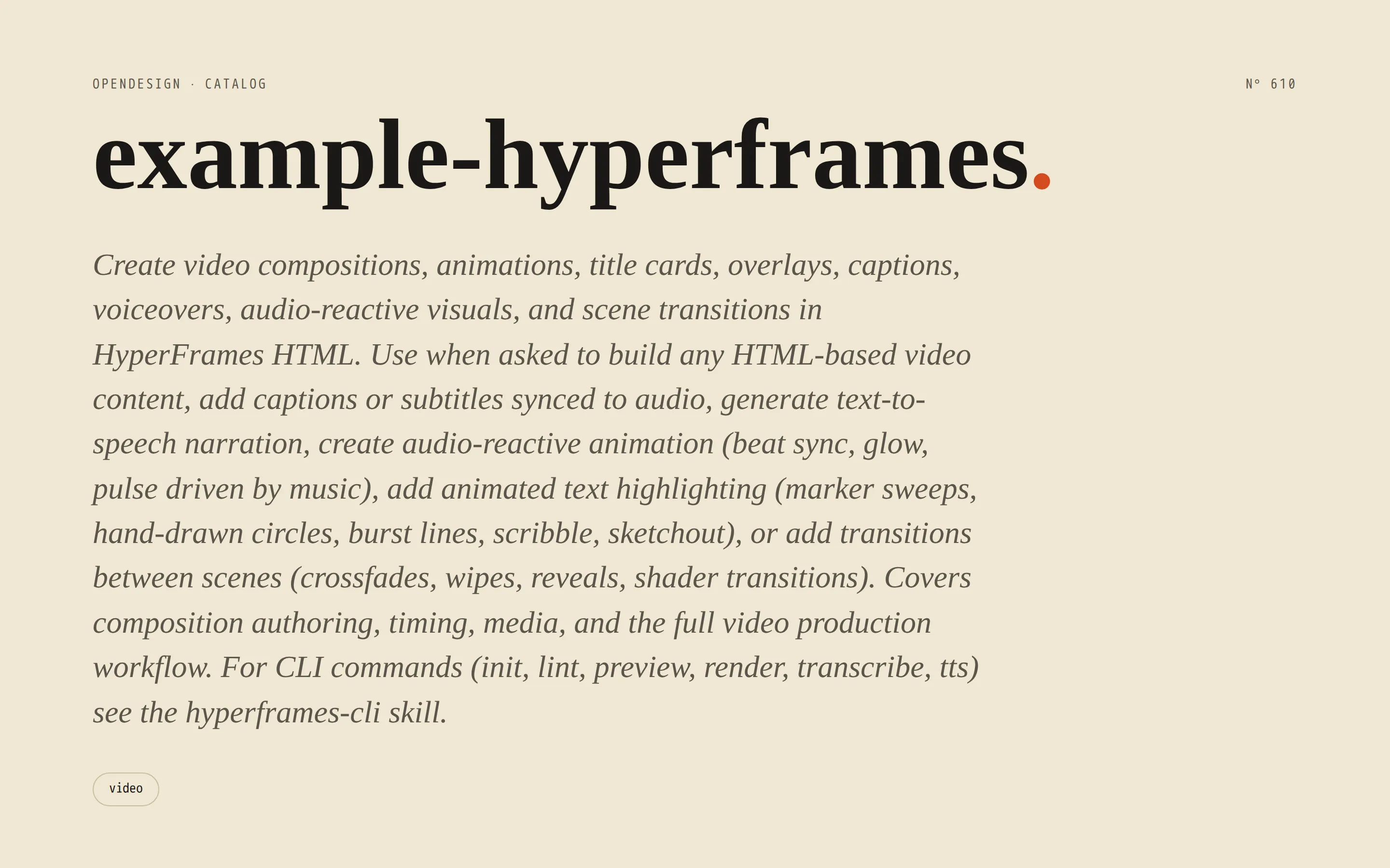 Hyperframes preview